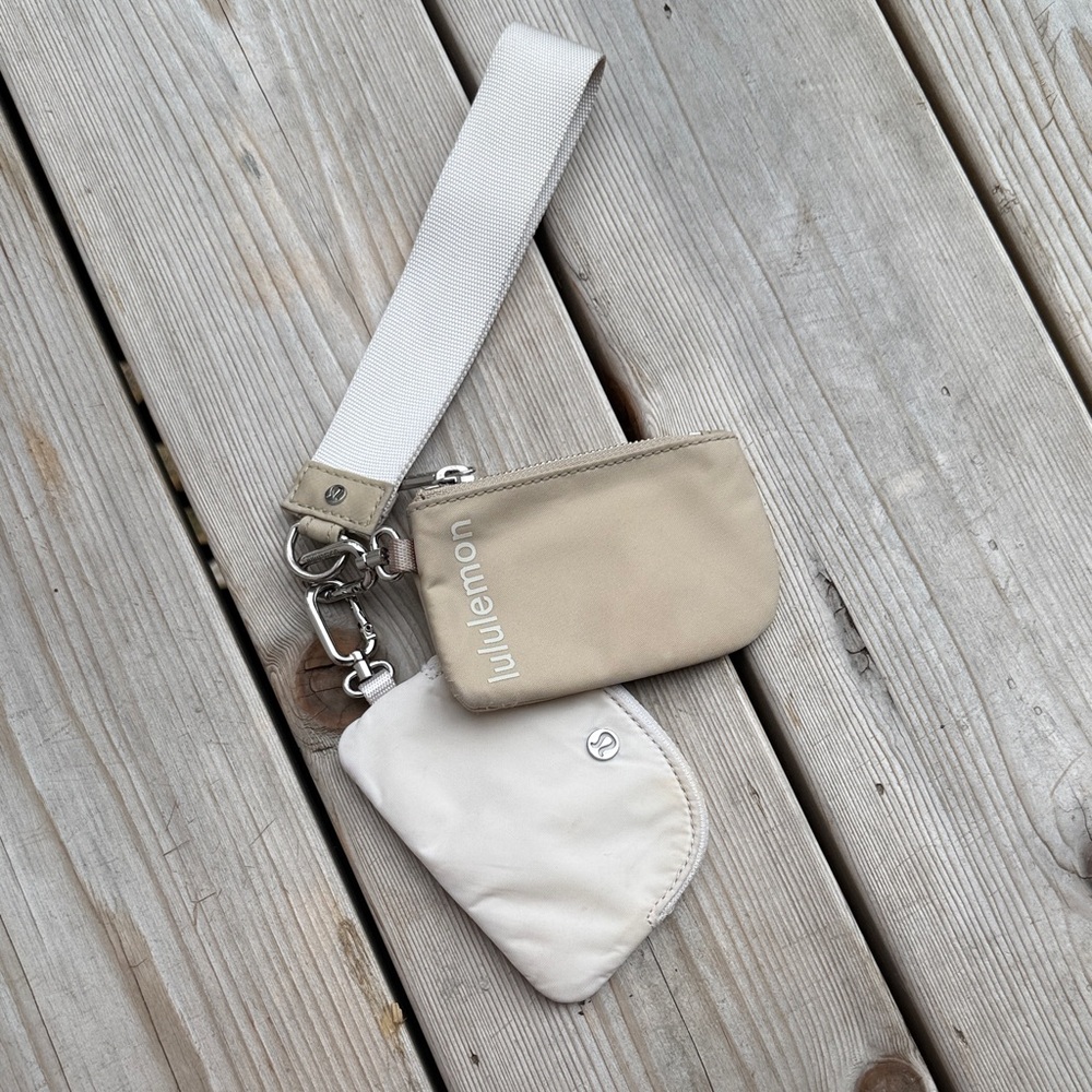 Lululemon Tan and Cream Dual Pouch Wrislet